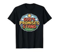 God's Promise Stands T-Shirt Graphique avec Valeur, Homme, Noir, L