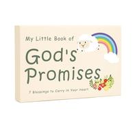 God's Promises Book 12,7 x 7,6 x 0,12,7 cm - Cadeaux de baptême pour bébé fille et garçon, première Bible pour les tout-petits, souvenir de baptême des parrains et marraines, cadeau de dédicace pour