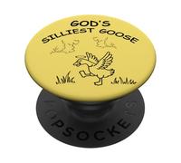 God's Silliest Goose Lover Funny Insolite Goose Lover PopSockets PopGrip Adhésif