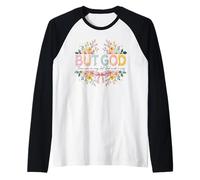 God's Way Inspirational Faith Art Floral Manche Raglan