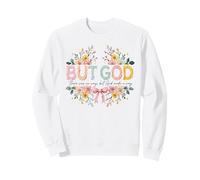 God's Way Inspirational Faith Art Floral Sweatshirt