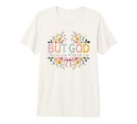 God's Way Inspirational Faith Art Floral T-Shirt Haut de Gamme