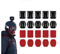 GodtKowty 20pcs Fixations Adhésives 3M pour Casques et Surfaces Planes - Supports Incurs et Plats Compatibles avec GoPro Hero 13, 12, 11, 10, 9, 8, DJI, Insta360 et Autres Caméras d’Action