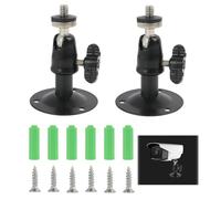 GodtKowty Support de caméra pour caméra Stick Up Cam/Pro/utilisation en intérieur - Compatible avec Stick Up Cam, Wyze, Eufy, Arlo - Support mural et de plafond sécurisé, noir, 2 pièces, avec trous de