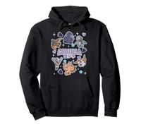 Godzilla Chibi Kaiju Character Collage Hearts & Stars Movie Sweat à Capuche