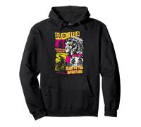 Godzilla Civilization Crumbles Neon Collage Retro Movie Sweat à Capuche