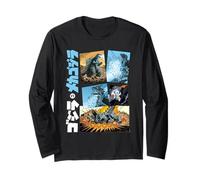 Godzilla Comic Frames Mechagodzilla Retro Monster Movie Manche Longue