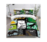 Godzilla Duvet Cover Set Boys Full Queen Size Dinosaur Comforter Cover Men Bedding Set 3D Print Cartoon Kids Microfiber 1 Piece Duvet Cover 2 Pieces P