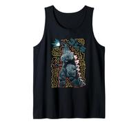 Godzilla Funky Doodles Portrait Colorful Monster Movie Débardeur