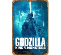 Godzilla King of Monsters Poster Panneaux d’étain Vintage Affiche de métal rétro Plaque de Panneau Mur Art décor 8×12 Pouces