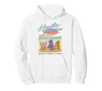 Godzilla Monster Island Friends Cute Chibi Retro Beach Kaiju Sweat à Capuche