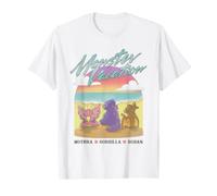 Godzilla Monster Island Friends Cute Chibi Retro Beach Kaiju T-Shirt