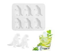 Godzilla Moule à glaçons avec couvercle en silicone 3D Monstre Godzilla Moule à glace sans BPA Dinosaure Fantaisie Alien Bac à glaçons pour Whisky, Cocktails, Boissons (Blanc)