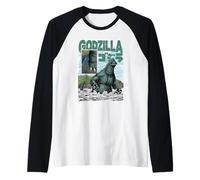 Godzilla Ocean Scene Comic Book Illustration Movie Monster Manche Raglan