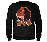 Godzilla Officiellement sous Licence Japanese Logo Sweat-Shirt (Noir), Medium