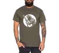Godzilla Rocks T-Shirt pour Homme Gojira Japan Nippon Kaiju Kanji Tokyo Shirt, Größe2:X-Large, Farbe2:Kaki