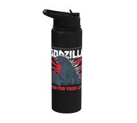 Godzilla - Sauve-toi, gris Stainless Steel Insulated Water Bottle