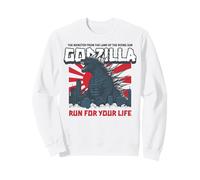 Godzilla - Sauve-toi, Gris Sweatshirt