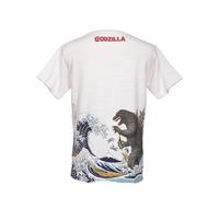 Godzilla T-Shirt Thirty-six Views of Mt Fuji Hokusai Blanc