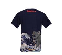 Godzilla T-Shirt Thirty-six Views of Mt Fuji Hokusai Blanc