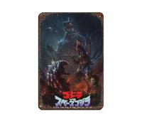 Godzilla Vs King Kong Affiche de film 36 en métal vintage pour pub, club, café, bar, maison, décoration murale, affiche rétro 20 x 30 cm