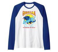 Godzilla x Kong Level Up Retro Video Game Movie Monster Manche Raglan