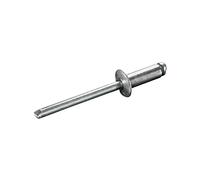 GOEBEL® - 250 x Rivets aveugles (Ø x L) 6 x 8 mm - Aluminium AlMG 3,5/ Acier zingué - Tête plate - STANDARD - 7070160800 - ISO15977