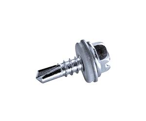GOEBEL® - 500 x Vis Autoforeuse-Tête Hexagonale Avec Fente (Ø x L) 4,2 x 16 mm Acier Zingué - EPDM Disque DIN7504 L - 4010342160