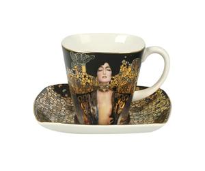 Goebel 66884735 Tasse à Espresso avec sous-Tasse Motif Judith I de Gustav Klimt