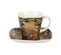 Goebel 66884743 Tasse à Espresso avec sous-Tasse Motif Épanouissement Gustav Klimt