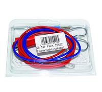 Göbel Accessoires pour clôture de pâturage - Câble de raccordement et câble de raccordement à la terre - Œillet en cœur et œillet rouge et bleu.
