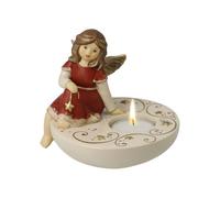 Goebel Bougeoir Träumerle à la Lueur de la Bougie Bordeaux - Messager céleste de Noël