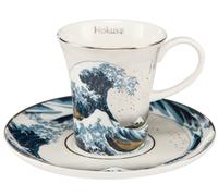 Goebel Die Welle Espressotasse, Espresso Tasse, Trinktasse, Hokusai, Porzellan, Silber, 67011721