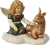 Goebel Engel Beschützt sollst Du sein, Dekofigur, Steingut, Rot-Grün, 11 cm, 66704451