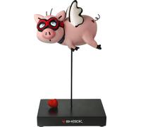 Goebel Figur Ed Heck - When Pigs Fly, Pop Art, Porzellan, Bunt, 29 cm, 67200171