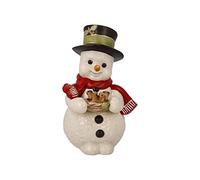 Goebel Figurine Bonhomme de Neige - Couple d'oiseaux gazouillant - Bonhomme de Neige de Noël