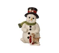 Goebel Figurine Bonhomme de Neige My Faithful Friend Bonhommes de Neige en grès Hauteur 12 cm 66-704-39-1