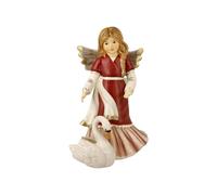 Goebel Figurine d'ange Gracieux ami du cygne - Messagers célestes Noël Bordeaux