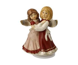 Goebel Figurine d'ange Joyeux Noël Bordeaux - Messager céleste de Noël