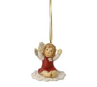 Goebel Figurine d'ange « Mon premier jour comme ange gardien » - Messager céleste bordeaux de Noël