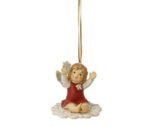 Goebel Figurine d'ange « Mon Premier Jour comme Ange Gardien » - Messager céleste Bordeaux de Noël