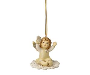 Goebel Figurine d'ange « Mon Premier Jour comme Ange Gardien » - Messager céleste Champagne de Noël
