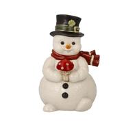 Goebel Figurine de Bonhomme de Neige - Petit Messager Porte-Bonheur - Bonhomme de Neige de Noël