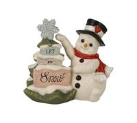 Goebel Figurine de Noël Bonhomme de Neige - Let it Snow en grès, Dimensions : 13 x 12 x 8,5 cm, 66-704-74-1