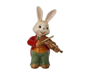 Goebel Figurine Lapin Petit violoniste - Pâques, 4 x 4,50 x 8 cm