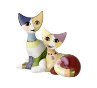 Goebel Figurine Mini Chat Tea E Tazio - Rosina Wachtmeister en Porcelaine génoise - Couleur : Multicolore - Dimensions : 9 x 6 x 8 cm - 31-400-94-1