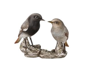 Goebel Figurine Oiseau de l'année 2025 Rouge-Queue Maison Couple Atelier
