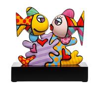 Goebel Figurine Romero Britto - Ocean Love, Pop Art Figurine de décoration Poissons Porcelaine 31cm