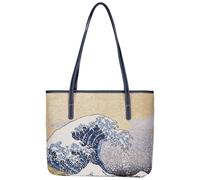 Goebel Katsushika Hokusai - Die Welle, de la collection Artis Orbis, dimensions : 38 x 13 x 27,67-061-96-1, Beige/multicolore, 38x13x27, Sac de voyage en cuir synthétique et tapisserie