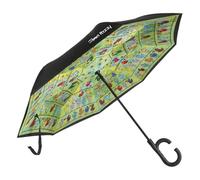 Goebel Parapluie Upside-Down James Rizzi Birds on a Love Wire Pop Art, rouge, 16 x 6 x 4.5